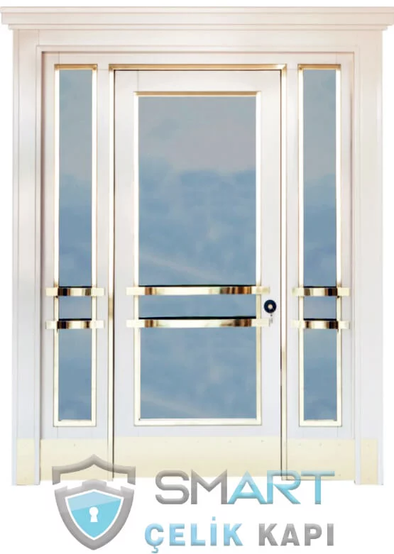 Ahşap Kaplama Apartman Giriş Kapısı Bina Kapısı SBK-012