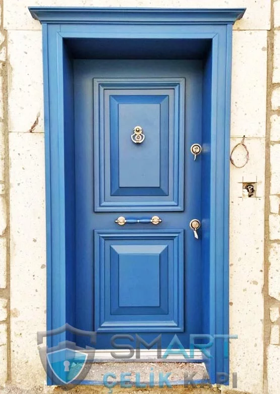 mavi çelik kapı istanbul çelik kapı alaçatı kapı modelleri