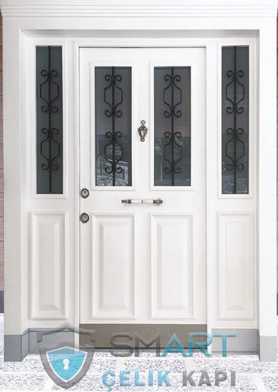 Beyaz Apartman Kapısı Bina Kapısı Modelleri Apartman Giriş Kapısı