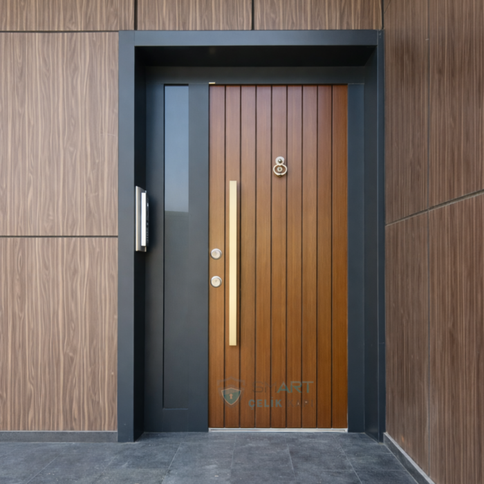 Modern Ahşap Villa Kapısı – B17