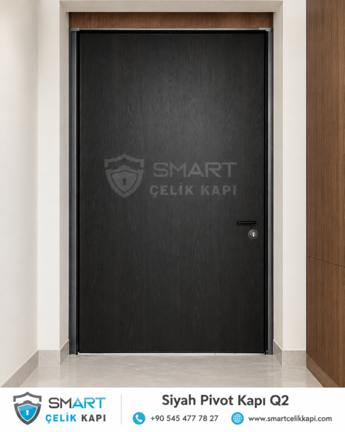 Modern Ahşap Dokulu Pivot Villa Kapısı Q2
